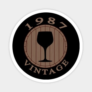 Vintage Wine Lover Birthday 1987 Magnet